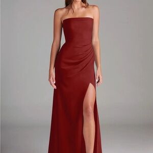 Azazie Leonis dress Teracotta